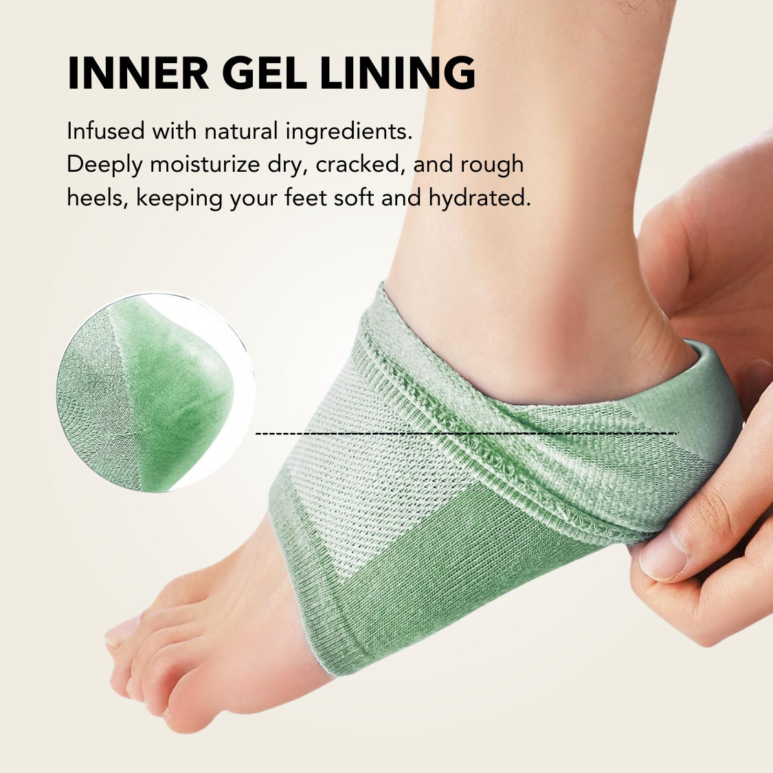 4 Pcs Moisturizing Heel Socks